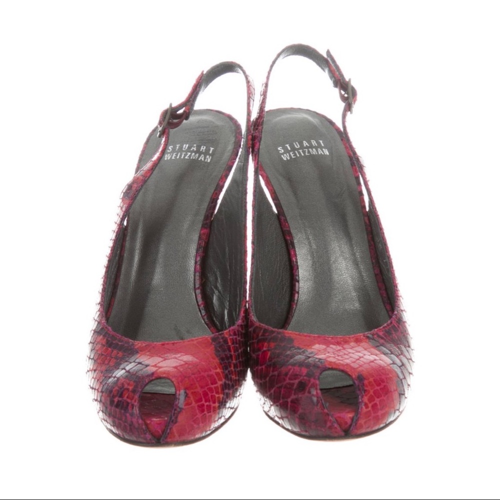Stuart Weitzman - Embossed Slingback Pumps, - image 2